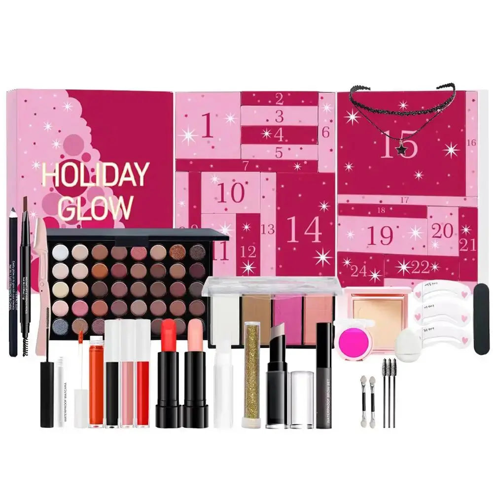 24 Days Beauty Advent Calendar Makeup Set 24pcs Christmas Countdown Calendar Make up Calendar Lipstick Eye Shadow Cosmetic NNOS