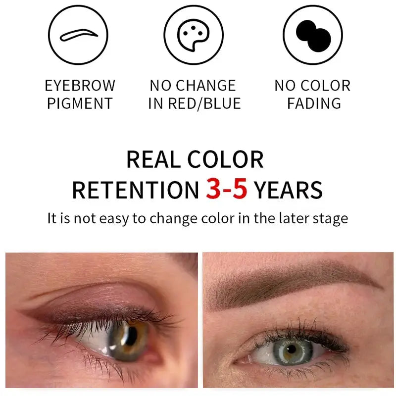 AIMOOSI Henna Eyebrow Tattoo Ink – Professional Microblading Pigment for Eyeliner & Brow Enhancement | 0.1OZ Black Permanent Makeup Ink NNOS