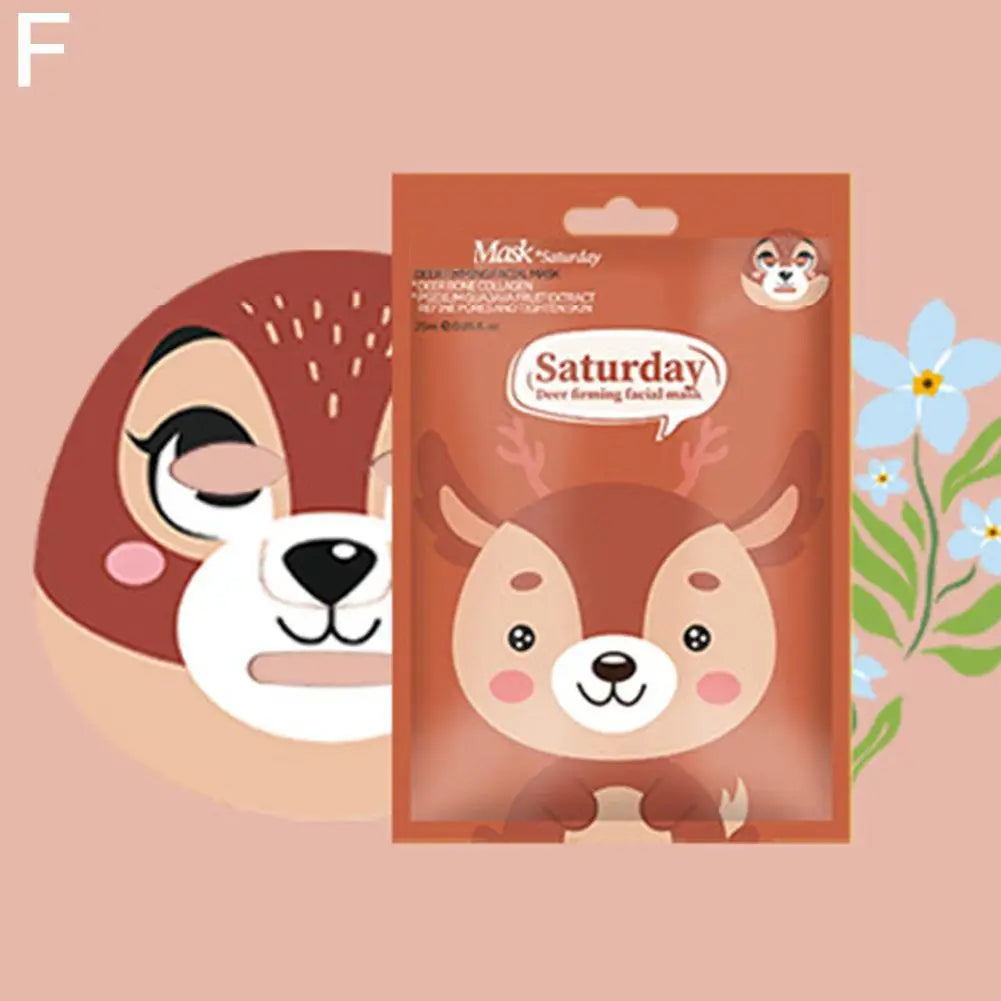 1/7pcs Cartoon Facial Mask Deep Hydrating Sheet Mask Moisturizing Tender Skin Mask Dog Panda Pig Animal Pattern Skin Care NNOS