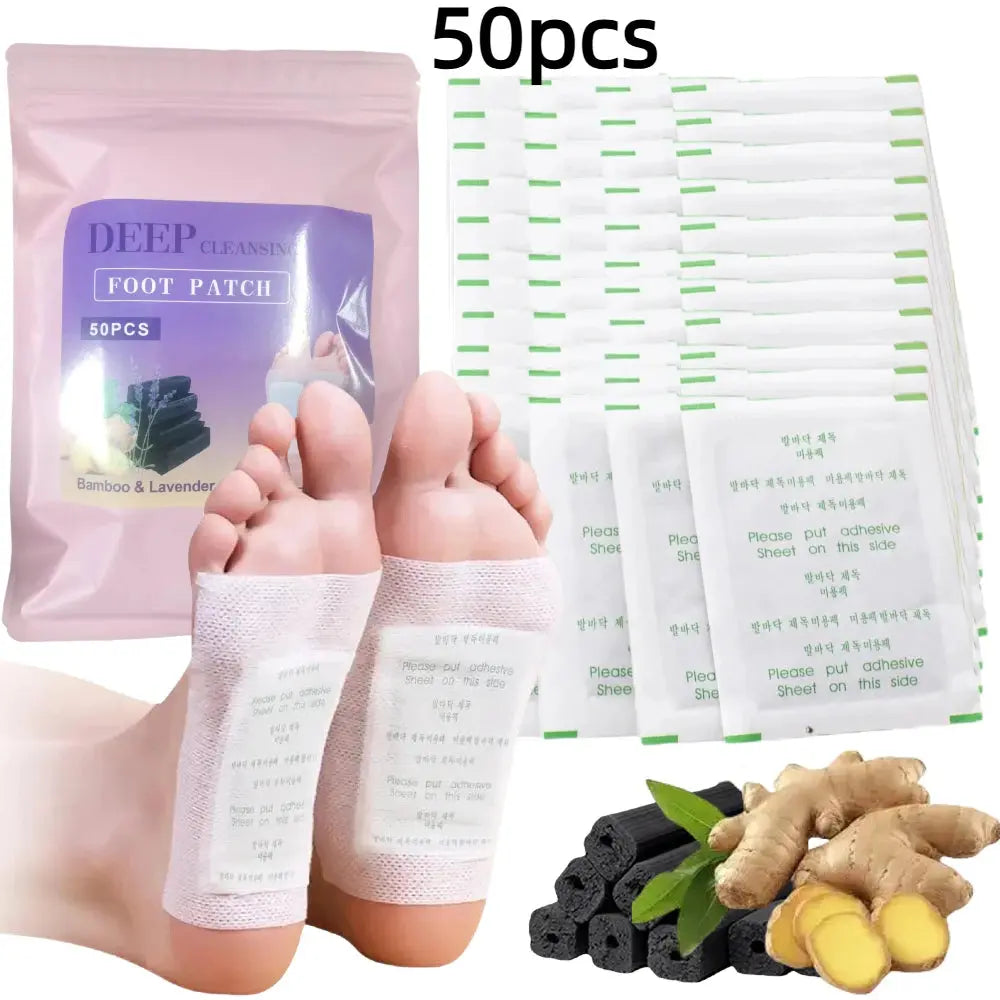 Natural Detox Foot Patches – 50-200PCS Herbal Stickers for Stress Relief NNOS