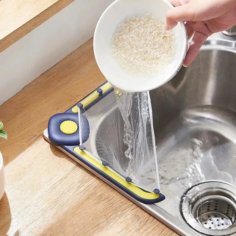 Kitchen Sink Filter Net Triangular Leftovers Strainer Mesh Anti-Clogging Disposable Residue Separation Hanging Bag Drain Tools NNOS