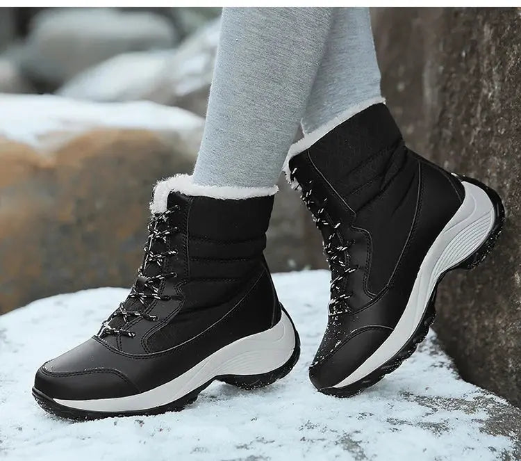 Snow Boots Women New Ladies Shoes Platform Shoes Woman Flat Keep Warm Boots Ladies Casual Plush Botas Mujer Winter Shoes Women NNOS