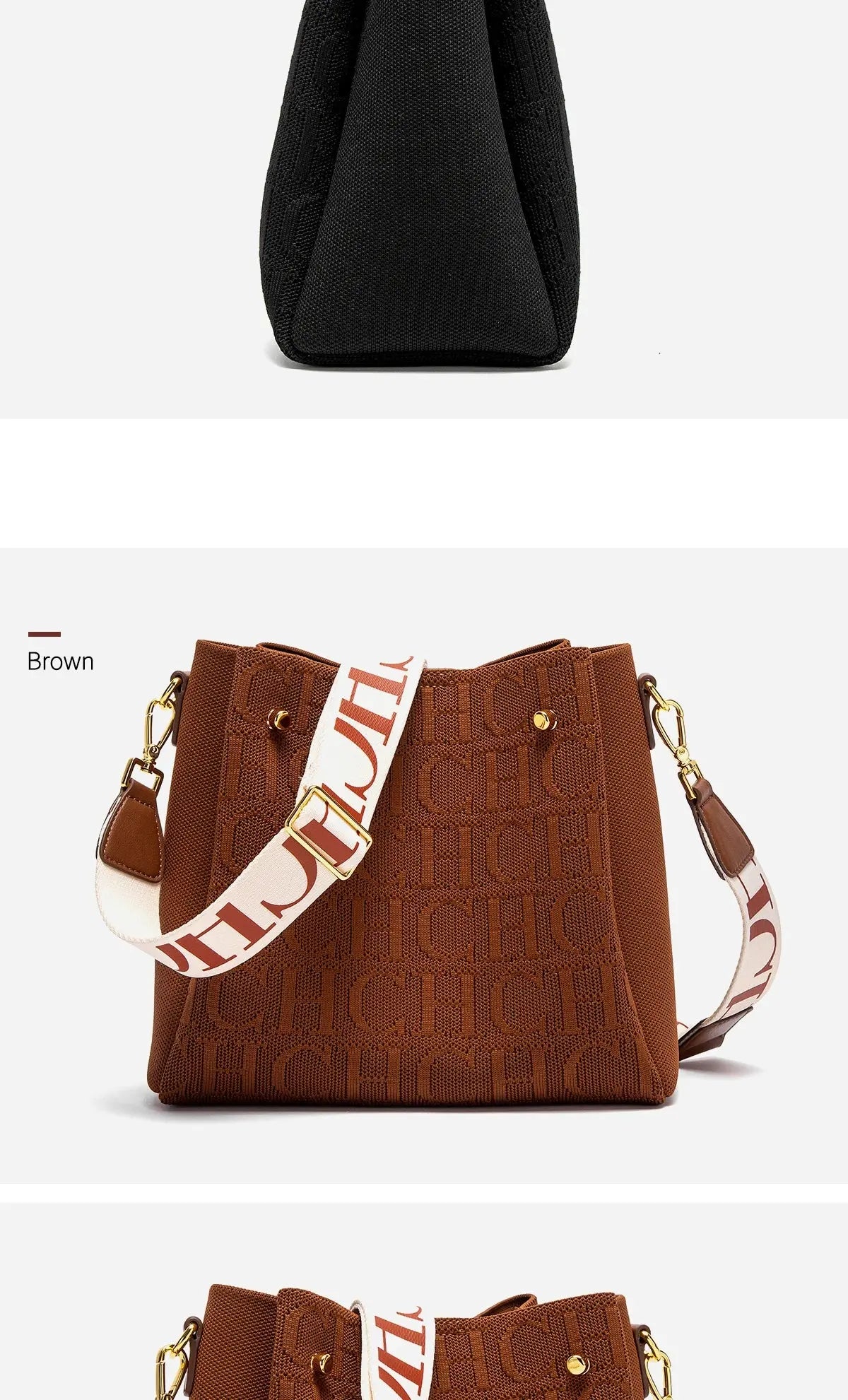 CH Elegant Letter Rope Crossbody Bag – Designer-Inspired, Fashionable & Spacious Shoulder Purse for Stylish Women NNOS