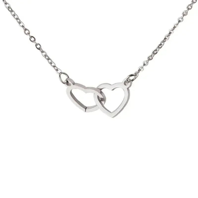 PolishedPlus Custom Names Heart Necklace Rotating Rose Box Pendant Chain Personalized Jewelry NNOS