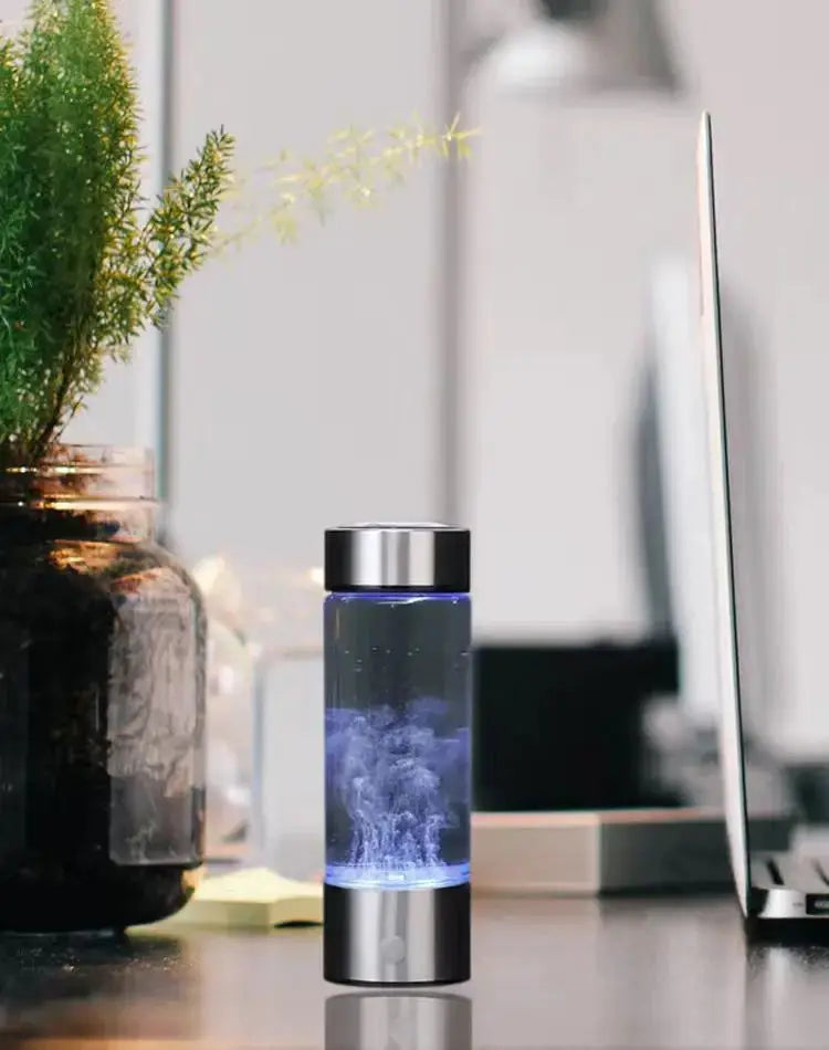 Portable Hydrogen Water Bottle Generator Rechargeable Ionizer Machine Stainless Steel Health Cup for Rich Water Glass NNOS
