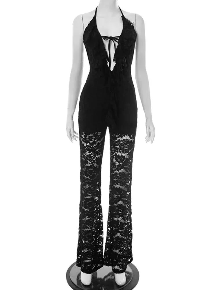 Blifanbo Lace Ruffled Jumpsuit NNOS