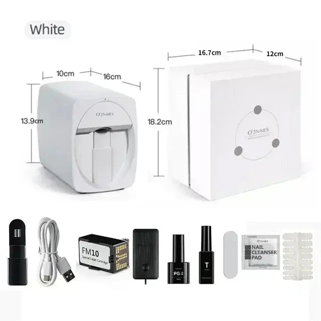 Smart Nail Printer Portable 3D Mobile Nail Painting Machine 2400 DPI Printing Resolution WiFi/DIY Support for Home Beauty Salon NNOS