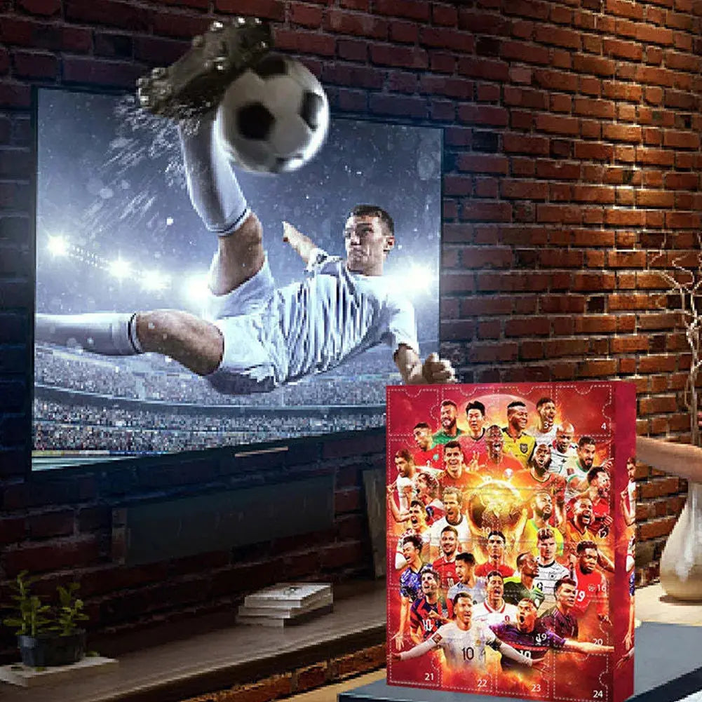 Countdown Advent Calendar Football Set 24 Day Advent Calendar Football Party Birthday Gifts Box Set Sports Christmas Supplies NNOS