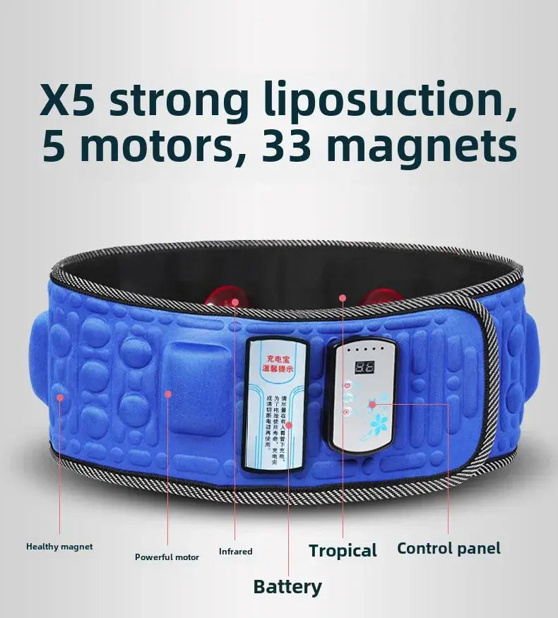 Intelligent Vibration Massage Belt Waist Massager Hot Compress Moxibustion Lazy Body Fat Remover NNOS