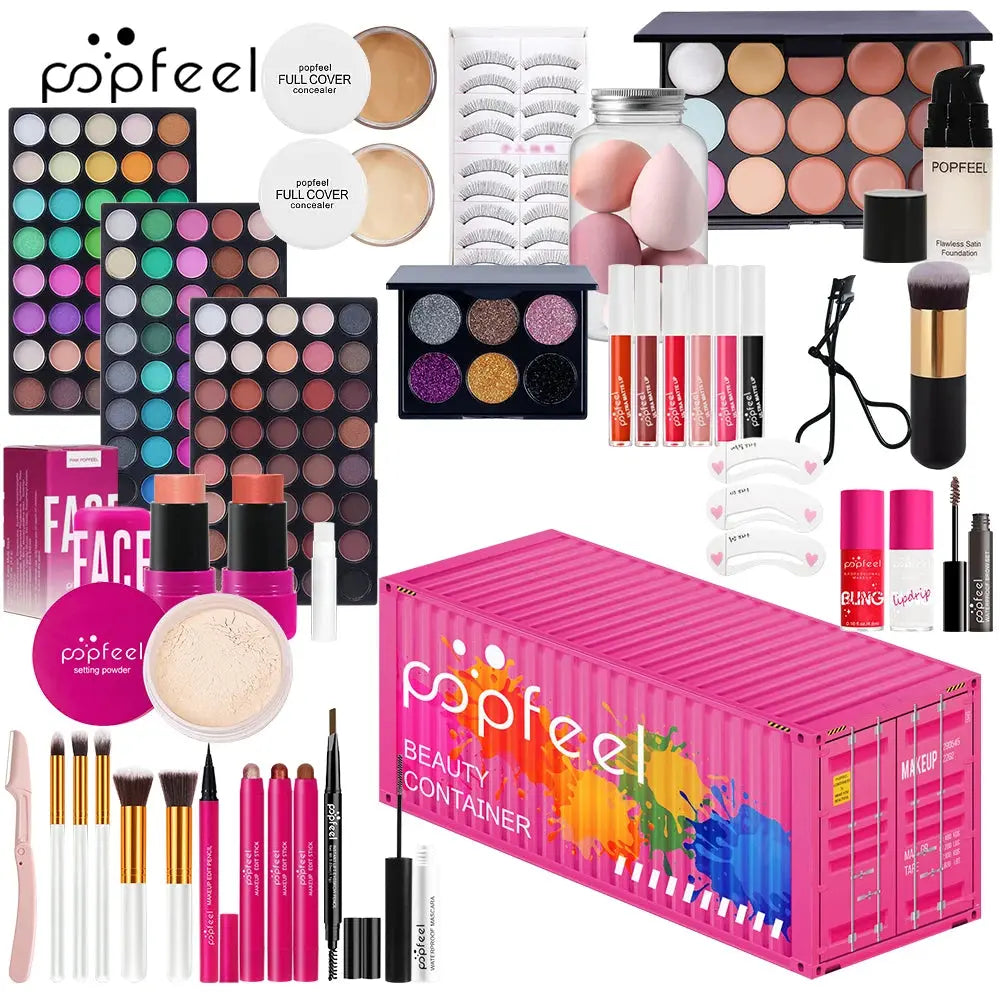 POPFEEL Holiday makeup set container gift box-Perfect for Birthday Parties and Holidays | Ideal Makeup Kit for Girls and Women。 NNOS