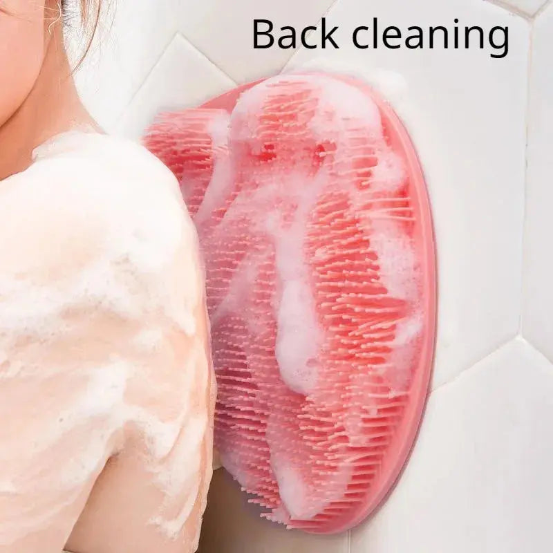 Silicone Massage Shower Mat Non-slip Wash Foot Pad Foot Exfoliating Bathroom Rub Back Brush with Sucker Bath Massage Brush Pad NNOS