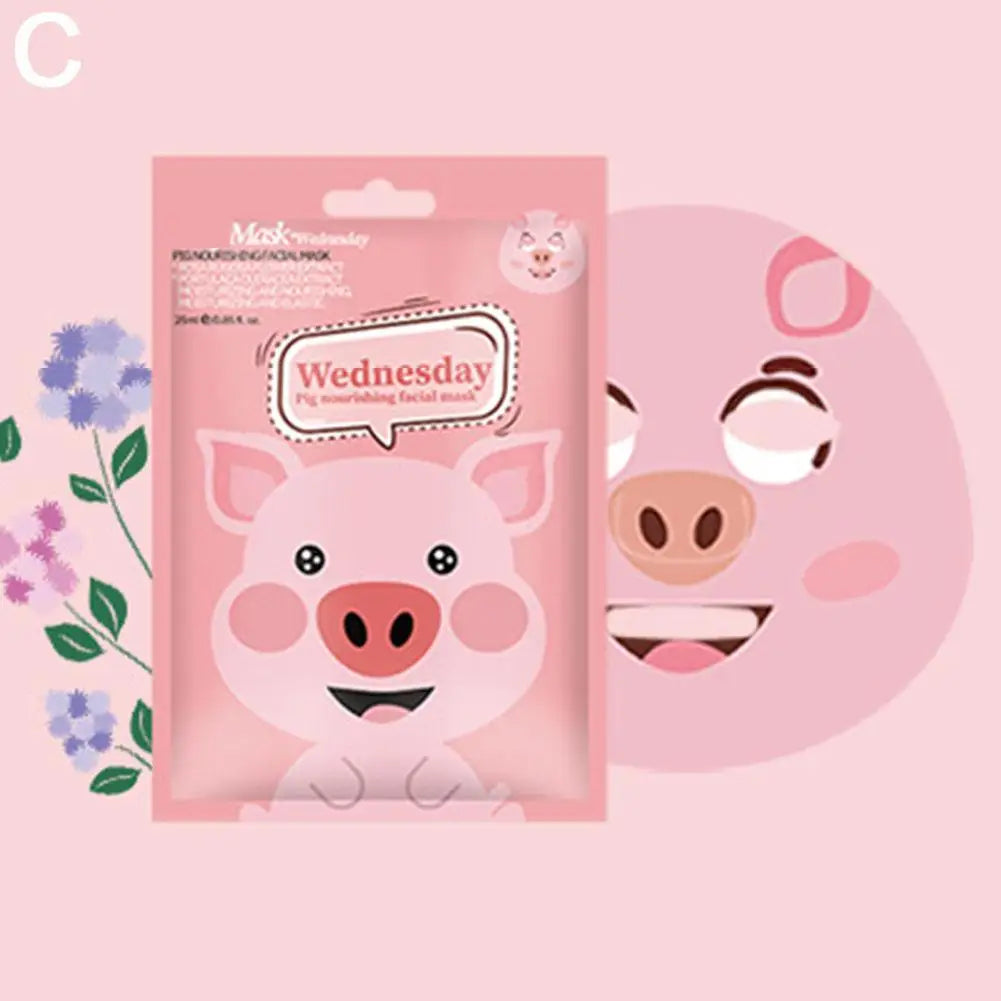 1/7pcs Cartoon Facial Mask Deep Hydrating Sheet Mask Moisturizing Tender Skin Mask Dog Panda Pig Animal Pattern Skin Care NNOS