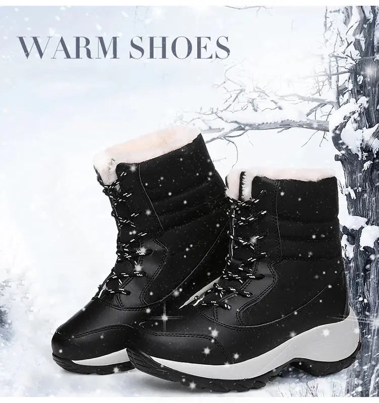 Snow Boots Women New Ladies Shoes Platform Shoes Woman Flat Keep Warm Boots Ladies Casual Plush Botas Mujer Winter Shoes Women NNOS