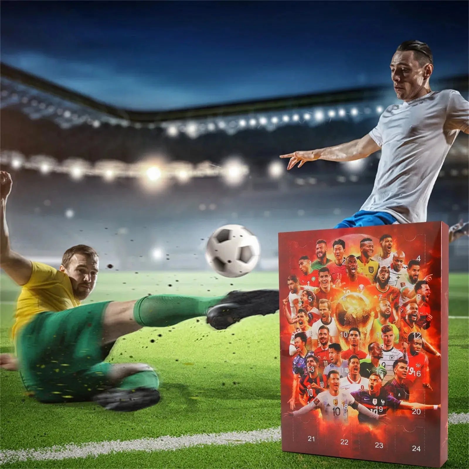 1/2/3PCS Soccer Advent Calendar Soccer Kit 24 Days Building Advent Calendars Soccer Party Favors Sports Christmas Gift Supplies NNOS