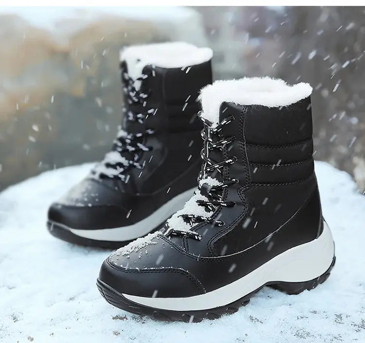Snow Boots Women New Ladies Shoes Platform Shoes Woman Flat Keep Warm Boots Ladies Casual Plush Botas Mujer Winter Shoes Women NNOS