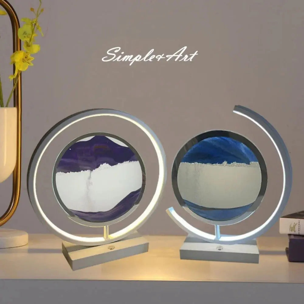 Sand Art Table Lamp – Mesmerizing Moving Sand Light for Home Decor NNOS