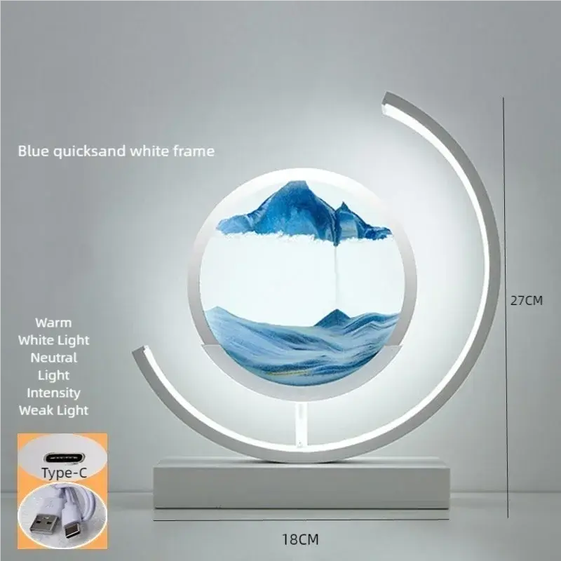 Sand Art Table Lamp – Mesmerizing Moving Sand Light for Home Decor NNOS
