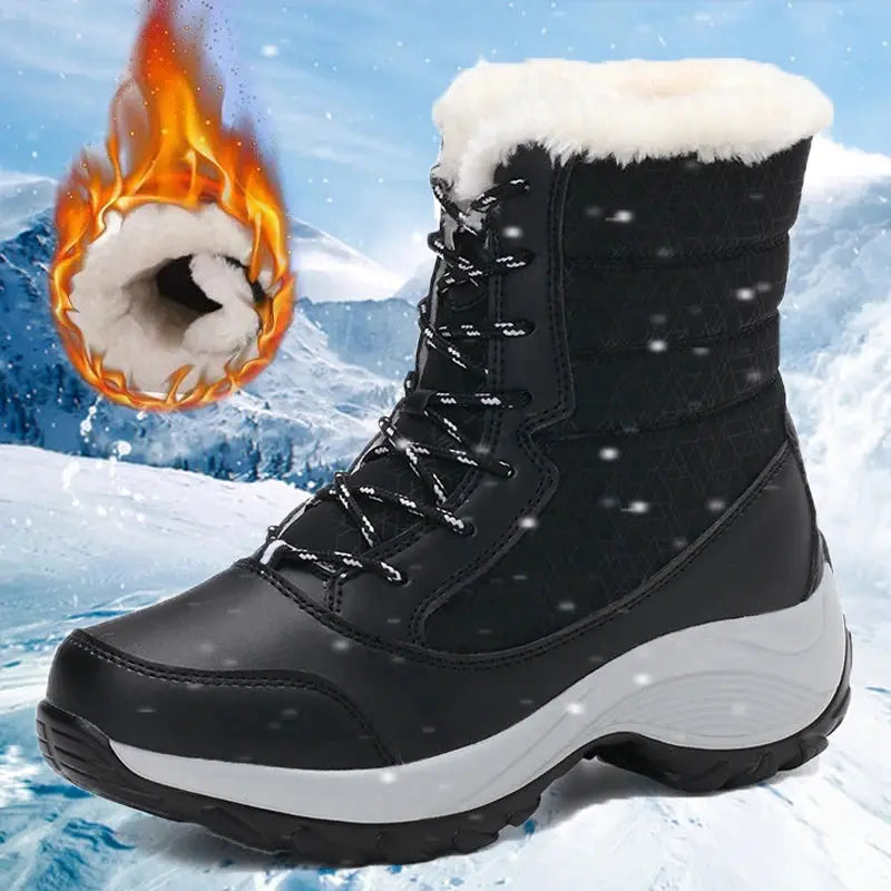 Snow Boots Women New Ladies Shoes Platform Shoes Woman Flat Keep Warm Boots Ladies Casual Plush Botas Mujer Winter Shoes Women NNOS