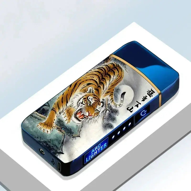 Rechargeable USB Electric Lighter – Windproof Dual Arc Flameless LED NNOS