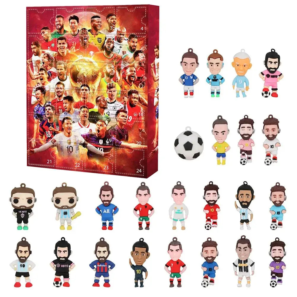 Countdown Advent Calendar Football Set 24 Day Advent Calendar Football Party Birthday Gifts Box Set Sports Christmas Supplies NNOS