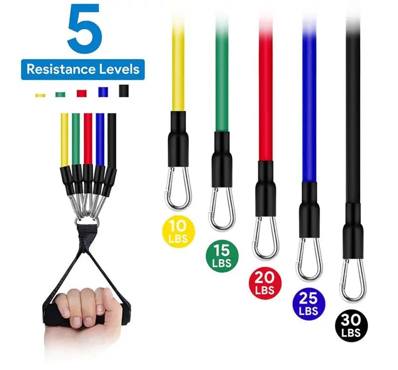 11pcs/Set Pull Rope, Resistance Bands, Portable Fitness Equipment, Ankle Strap, Chest Expander, Elastic Exercise Band NNOS
