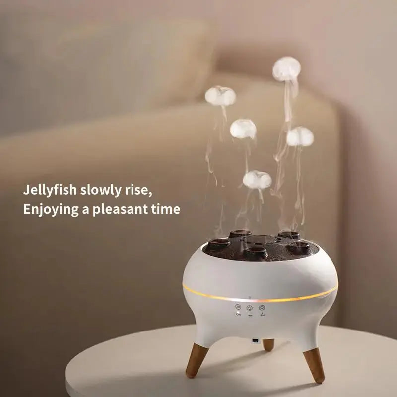 Jellyfish Air Humidifier – 250ml Oil Diffuser with Remote & 7-Color Night Light NNOS