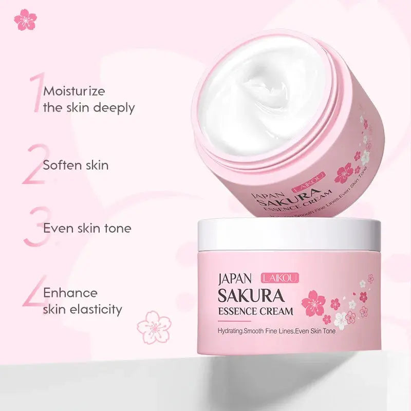 6Pcs and 9Pcs Sakura Skin Care Set – Face Cream, Serum, Toner & Cleanser Gift Box NNOS