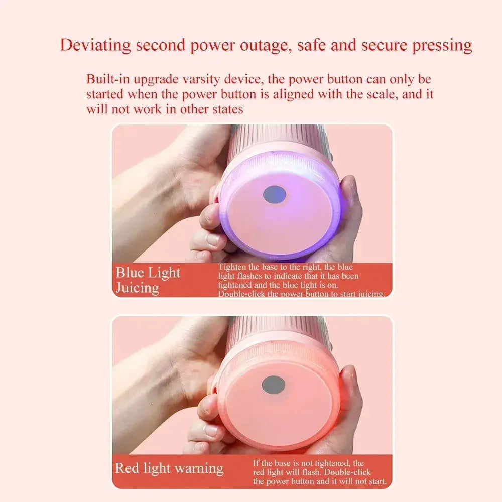 Electric Juicer Rechargeable Fresh Fruit Juicer USB Portable Juice Cup Handheld Smoothie Machine Mini Juice Blender Kitchen NNOS