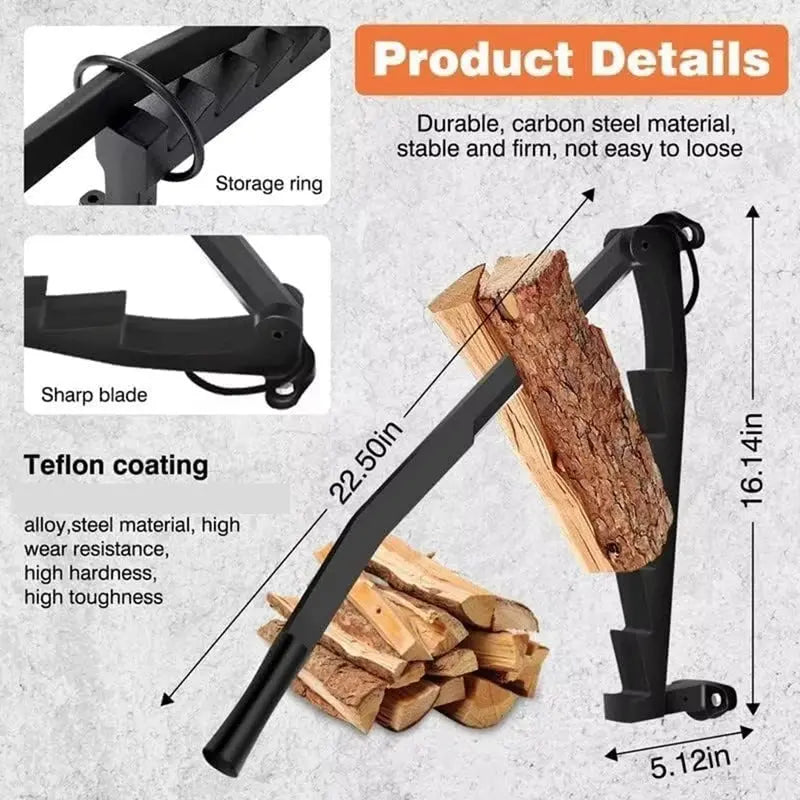 Wall Mounted Kindling Splitter Wood Kindling Splitter Portable Manual Fire Wood Kindling Splitter Firewood Cutter NNOS