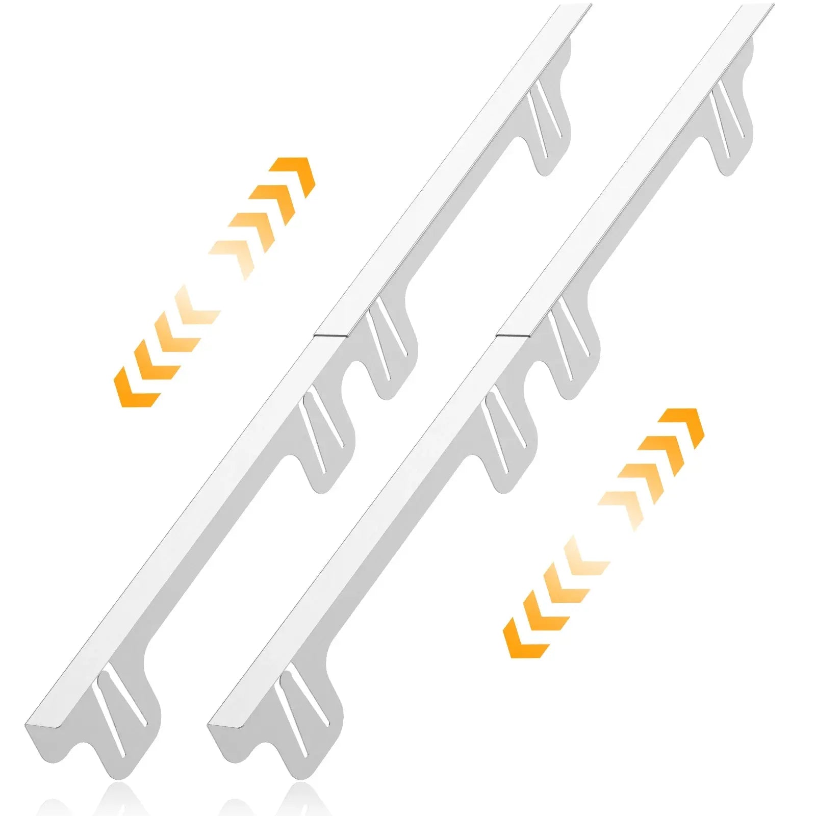 2Pcs Stainless Steel Stove Gap Guards Snug Fit Adjustable Length Stove Side Gap Protectors Heat Resistant Stove Gap Fillers NNOS