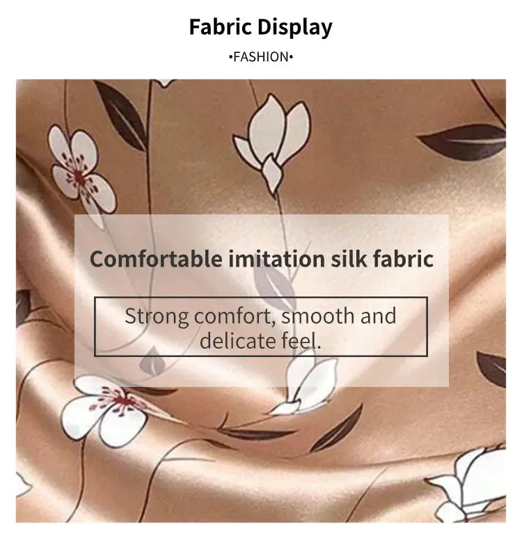 Women's Sleepdress Satin Floral Print Nightdress Comfortable Spaghetti Strap Sleepwear Dress Luxurious Satin Slip Nightdress NNOS