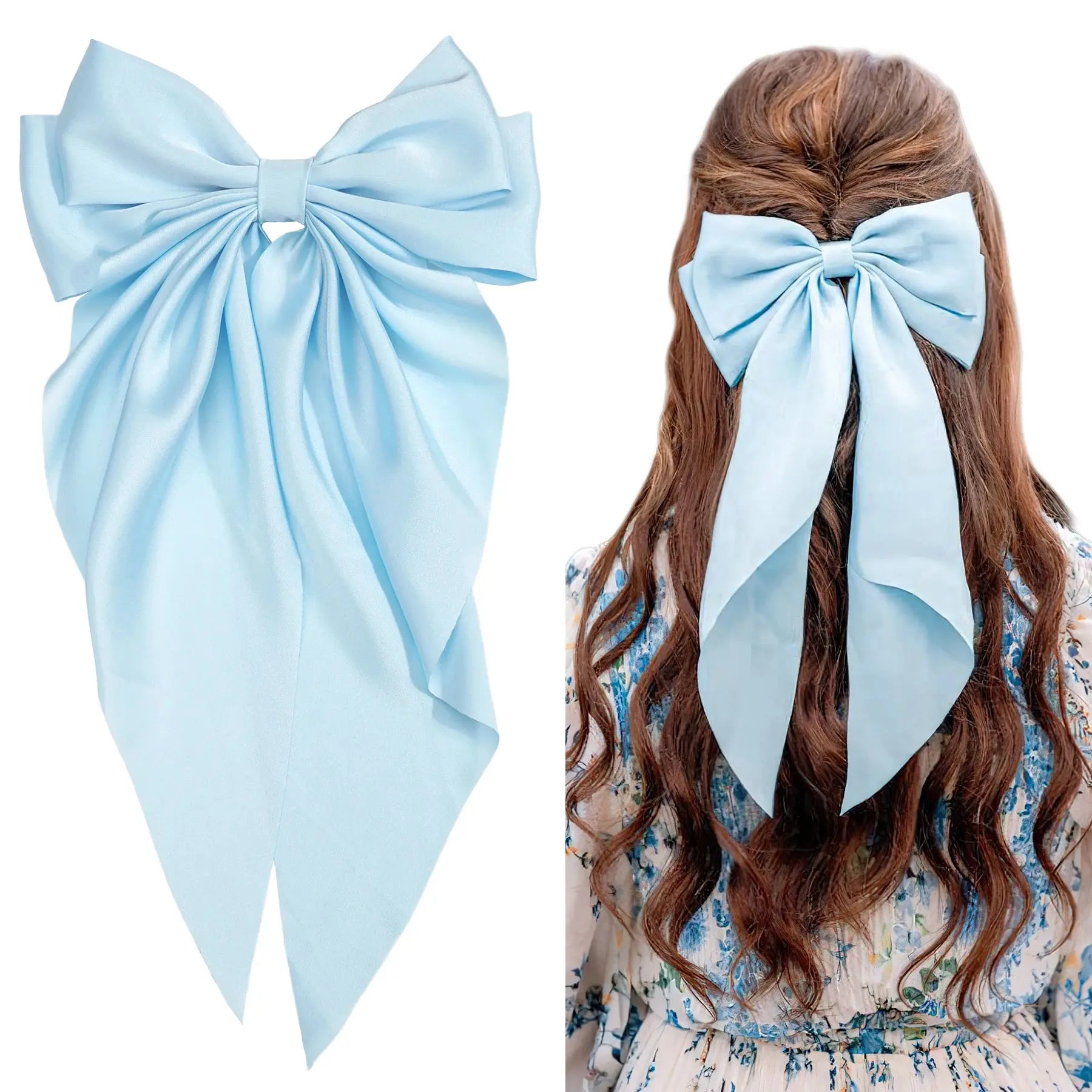 Elevate Your Look with Our Gorgeous Satin Bow Hair Clip - Perfect for Chic Ponytails! 🌟💖 #HairGoals #Fashionista