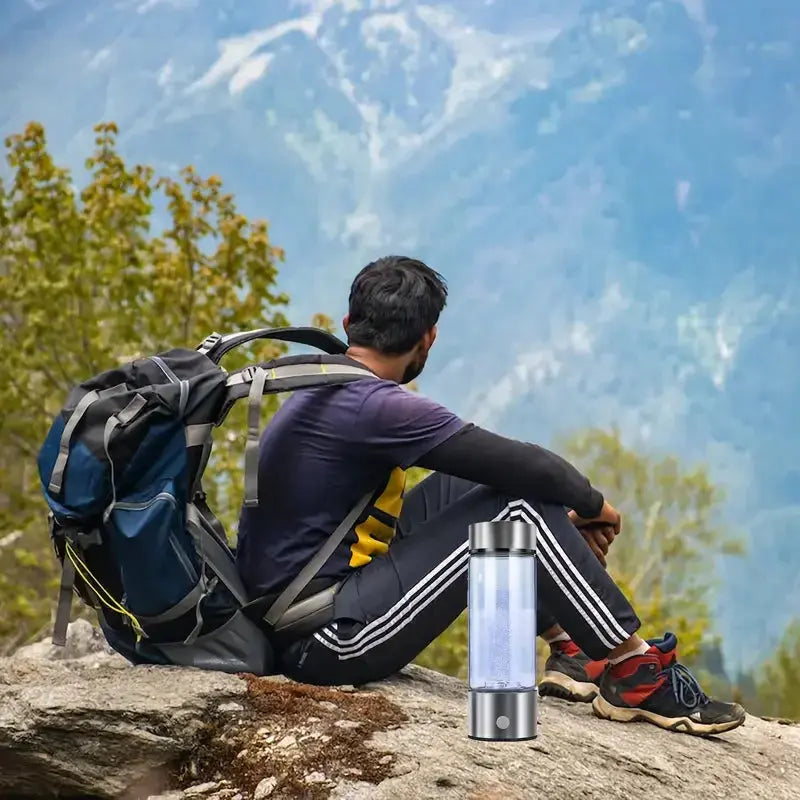 Portable Hydrogen Water Bottle Generator Rechargeable Ionizer Machine Stainless Steel Health Cup for Rich Water Glass NNOS