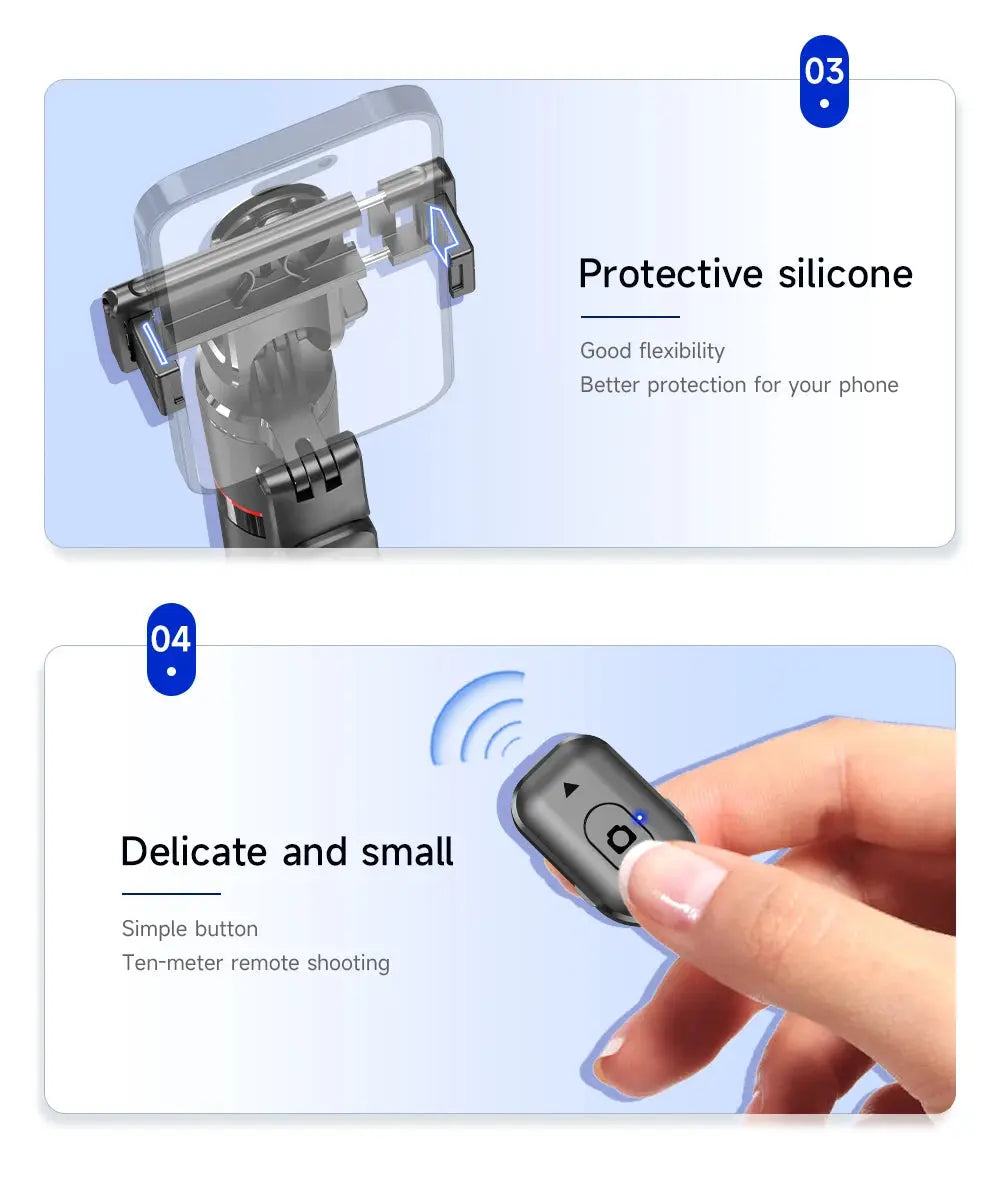 BSLIUFANG 2025 new 1.7M 360° rotation selfie stick tripod foldable stand with Wireless Bluetooth remote control for phone camera NNOS