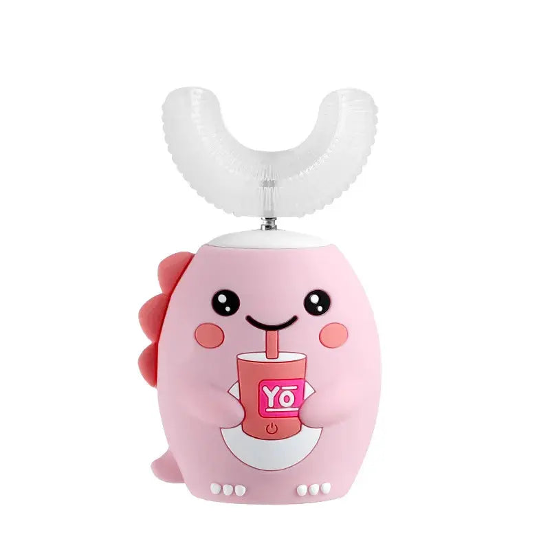 Children's Sonic Electric Toothbrush USB Rechargeable for Kids U-shaped 360Degrees Automatic Silicone Toothbrush Blue Light IPX7 NNOS