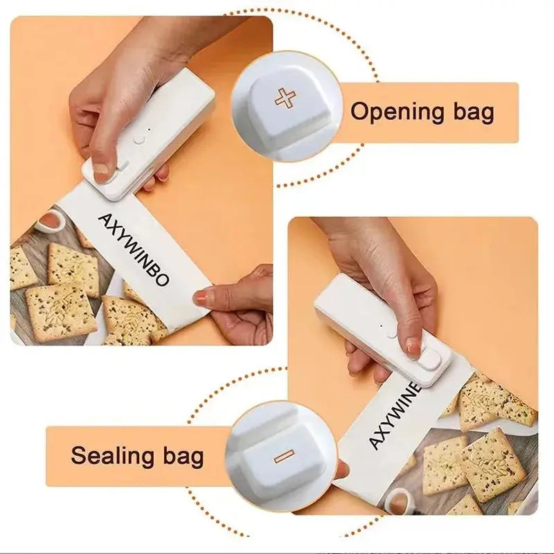 Xiaomi Food Bag Sealer Mini Portable Plastic Bags Sealing Machine Thermoplastic Bag Sealants Handheld Food Packaging Heat Sealer NNOS