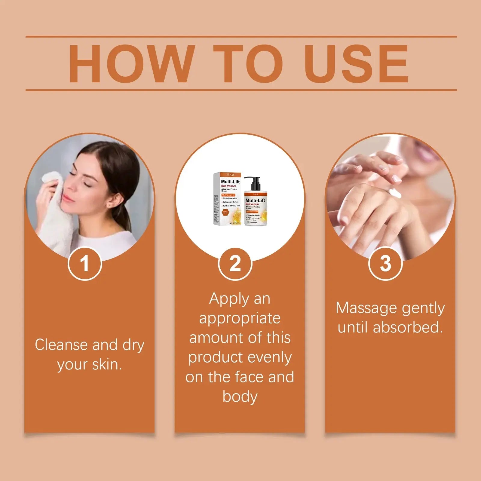 Bee Venom Cream for Body Multi Lifting Reduce Sagging Skin Anti Wrinkle Shaping S Curved Fat Firming Buttock Body Massage Lotion NNOS