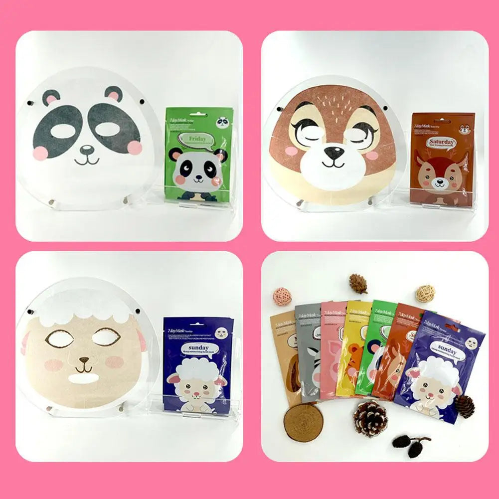 1/7pcs Cartoon Facial Mask Deep Hydrating Sheet Mask Moisturizing Tender Skin Mask Dog Panda Pig Animal Pattern Skin Care NNOS