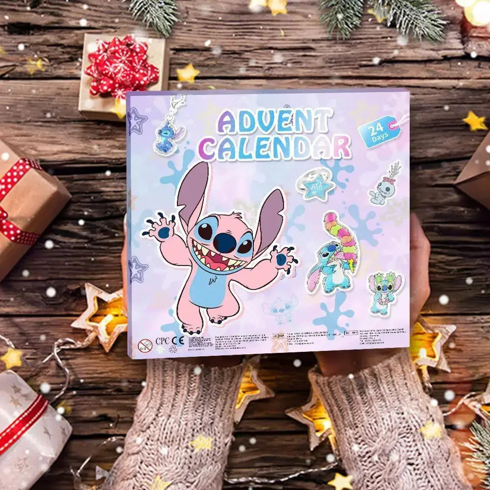 Stitch Christmas Advent Calendar Random Box 24 Days Xmas Countdown Diy Jewelry Bracelet Necklace Making Kit Gift Children Toys NNOS