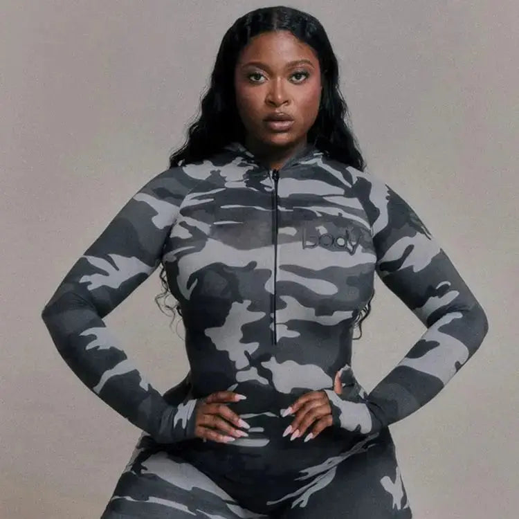 Women's Sexy Fashion Leopard Print Jumpsuit with Zip Cardigan Design Full Sleeve Slim Fit High Waist Ankle-Length Overalls NNOS