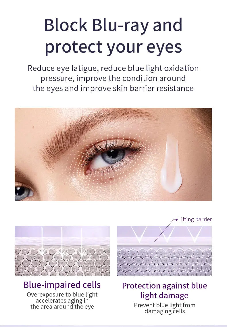 O'CHEAL Anti Wrinkle Anti Dark Circle Eye Cream Roller Massager Moisturizing Eye Bags Anti Aging Hyaluronic Acid Eye Skin Care NNOS