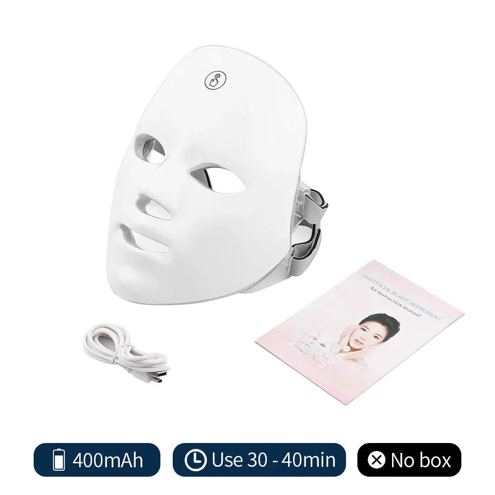 LED Beauty Mask 7 Colors – Anti-Aging Red Light Skin Care Therapy NNOS