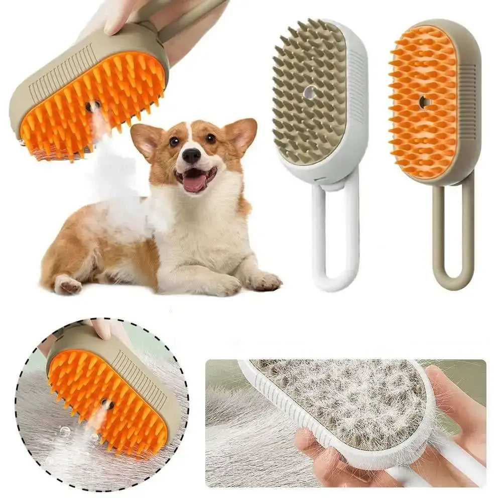 Cat Steam Brush Steamy Dog Brush 3 in 1 Rechargeable Spray Cat Hair Brushes for Massage Pet Grooming Comb Hair Removal Comb NNOS