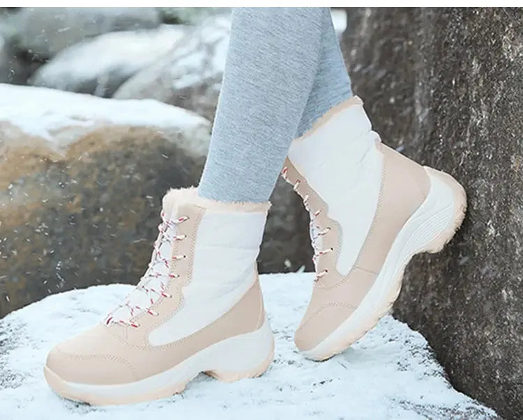 Snow Boots Women New Ladies Shoes Platform Shoes Woman Flat Keep Warm Boots Ladies Casual Plush Botas Mujer Winter Shoes Women NNOS