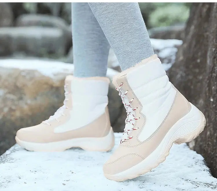 Snow Boots Women New Ladies Shoes Platform Shoes Woman Flat Keep Warm Boots Ladies Casual Plush Botas Mujer Winter Shoes Women NNOS