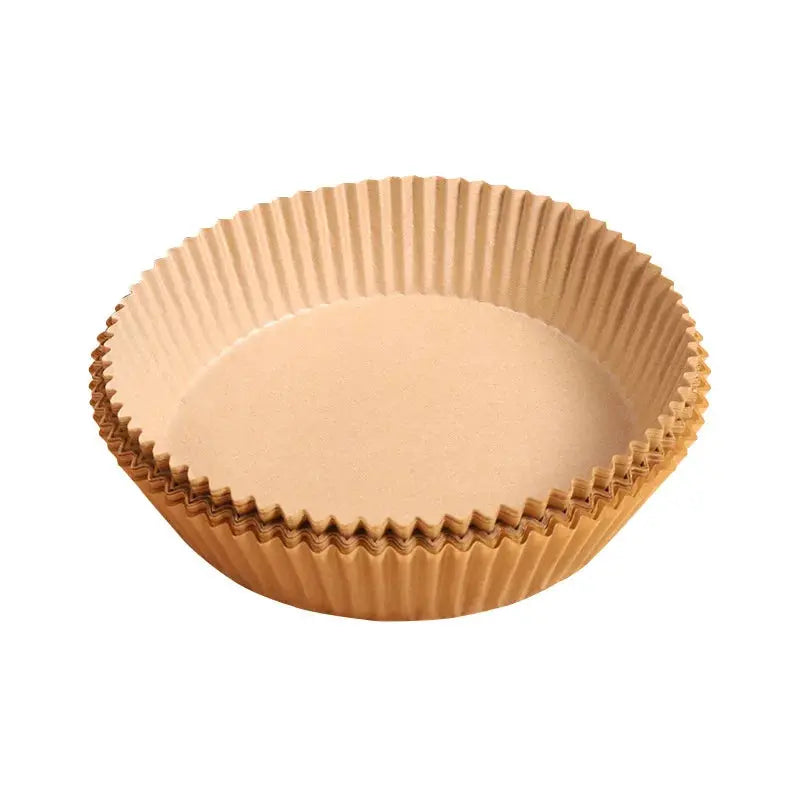 50Pcs Disposable Air Fryer Baking Paper Non-Stick Mat Oil Absorbing Kitchen Oven BBQ Plate Round/Square Fabric for Easy Cooking NNOS