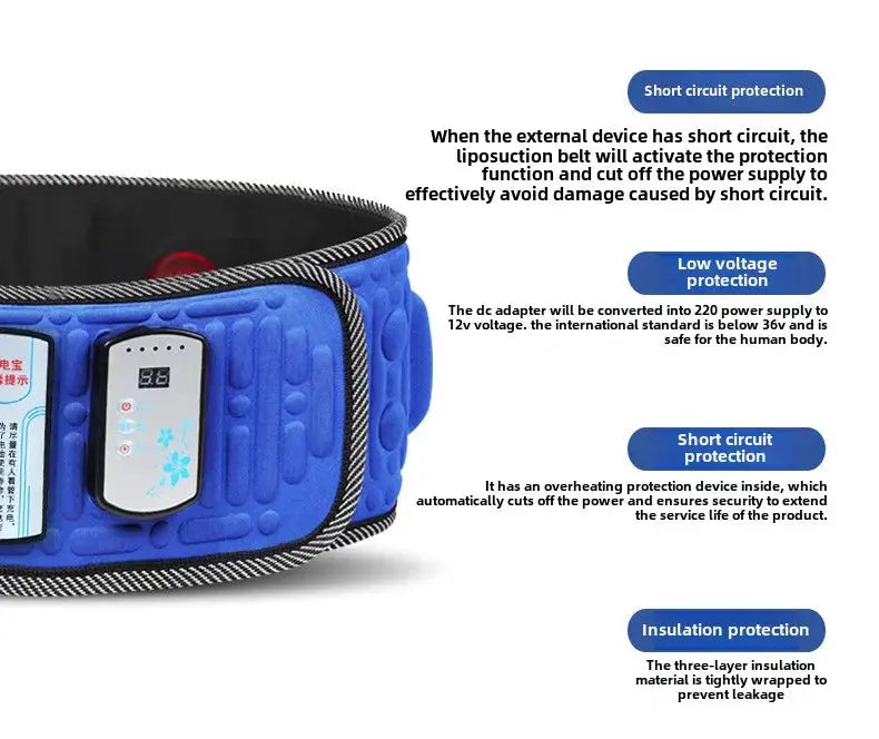 Intelligent Vibration Massage Belt Waist Massager Hot Compress Moxibustion Lazy Body Fat Remover NNOS
