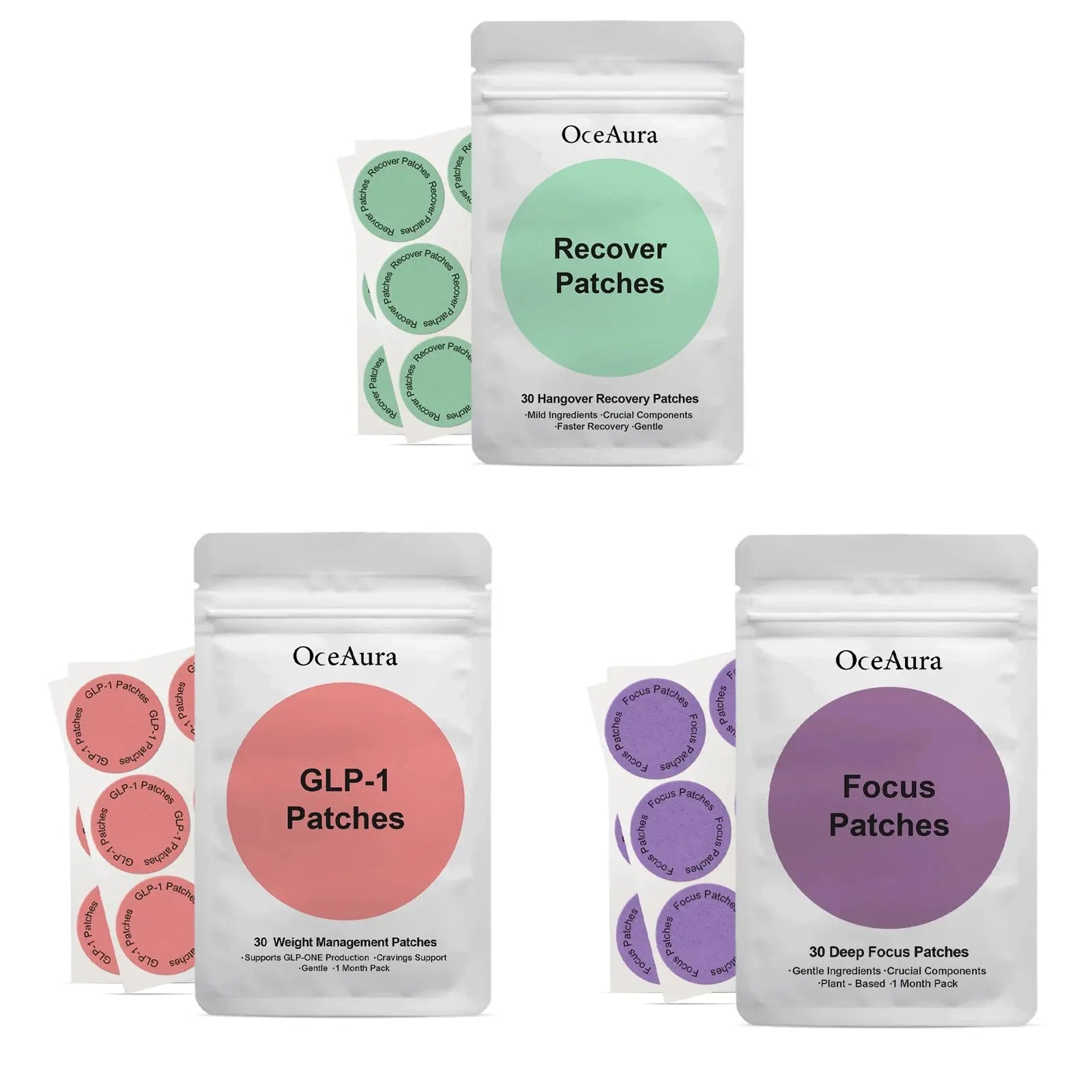 30pieces Weight Loss GLP-1 Patches Body Shaping Belly Fat Burning Improve Stomach Control Weigh Management Slimming Stickers NNOS