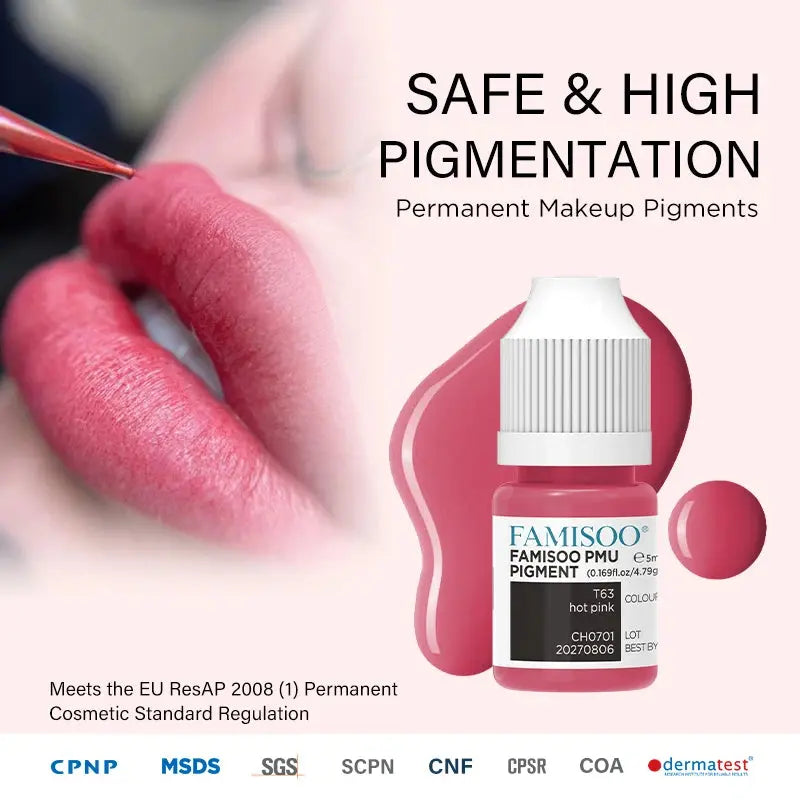 Permanent Makeup Pigments – FAMISOO 5ml PMU Lip Tattoo Ink NNOS