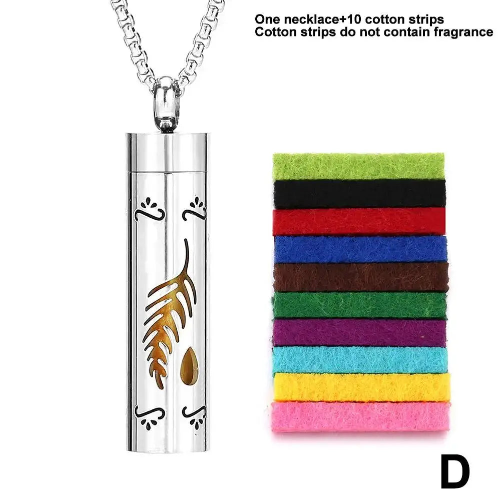 Aromatherapy Jewelry Pendant Flowers Pattern Hollow Out Perfume Lockets Essential Oil Diffuser Necklace NNOS